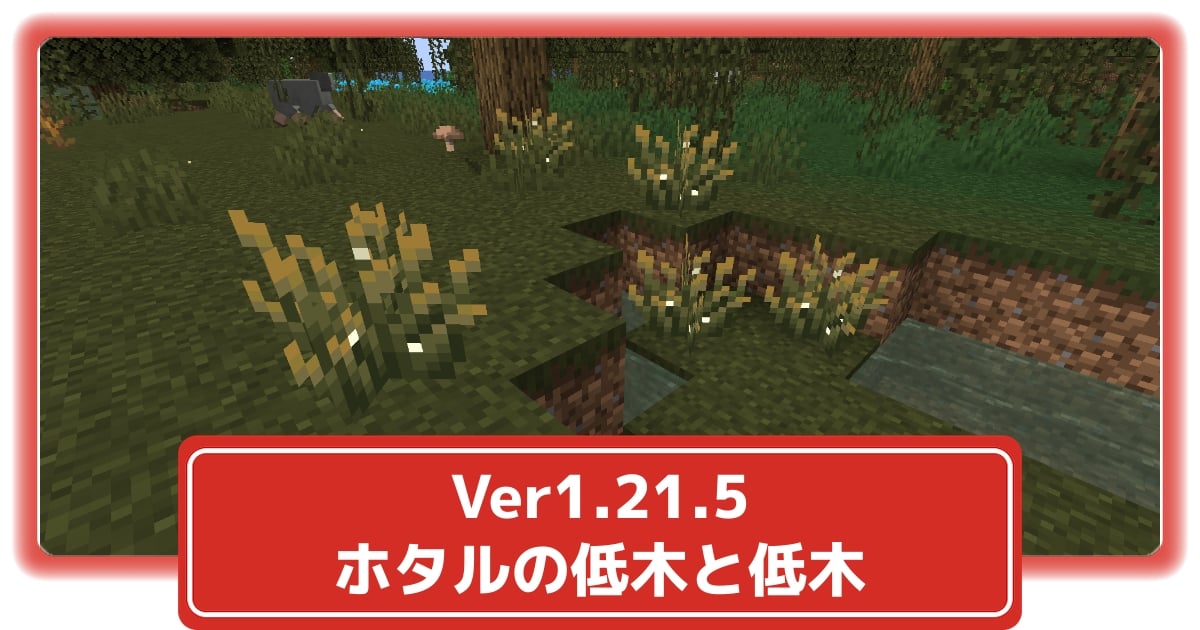 【マイクラ】【Ver1.21.5】新アイテム「ホタルの低木」「低木」が登場！生成されるバイオームや使い方を紹介【Minecraft】