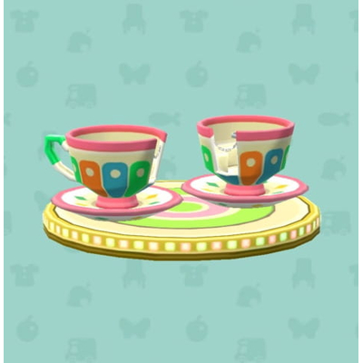 まわるコーヒーカップの画像