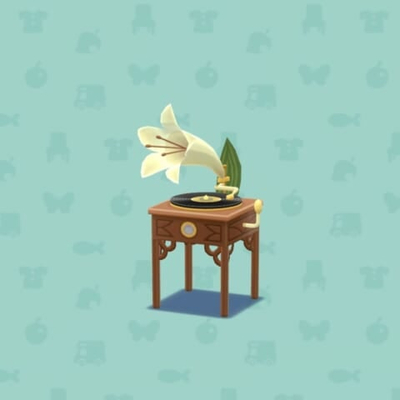 ユリのレコードプレーヤーの画像