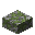 苔むした丸石のハーフブロック