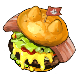 ミルカルビのチーズバーガー